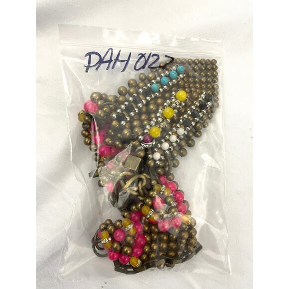 VTG Pam Hiran Anthropologie Beaded Multicolor Statement Necklace 20" Retired 90s - Picture 8 of 8